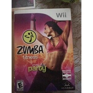 Wii Nintendo Zumba Fitness Core Belt Complete Game With Manual box